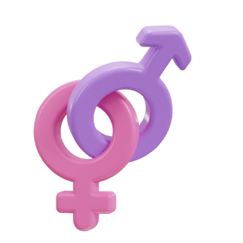 3d female symbol icon illustration png