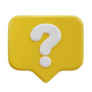 3d question Mark in Bubble Speech Sign Icon png