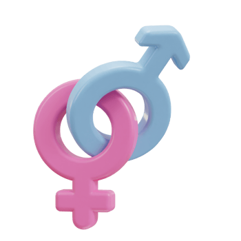 3d female symbol icon illustration png
