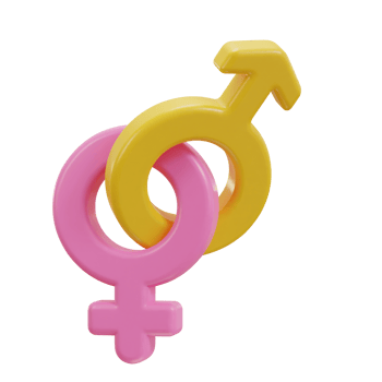 3d female symbol icon illustration png