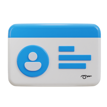 3d driver license, id card, plastic card icon png
