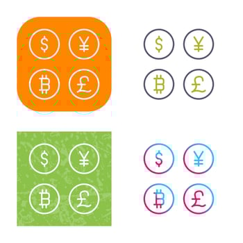 Currency Symbols Vector Icon