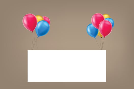 colorful balloons in set vector