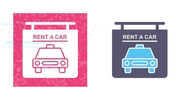 Rent a Car Vector Icon