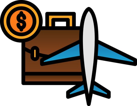 Business trip Vector Icon Design