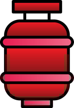 Gas bottle Vector Icon Design