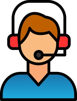 Customer Service Agent Vector Icon Design