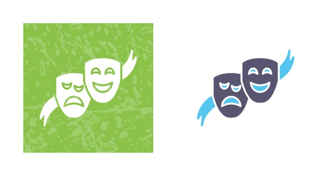 Theater Masks Vector Icon