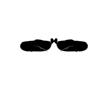 Silhouette of the fire eel, Mastacembelus erythrotaenia, is a relatively large species of spiny eel, can use for art Illustration, logo type, pictogram, website, or graphic design element. Vector