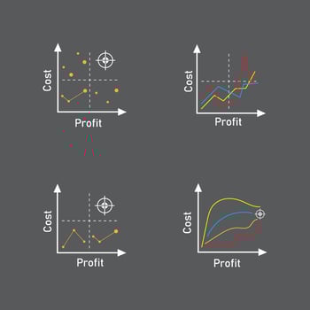 quadrant concept  diagram  logo illustration vector