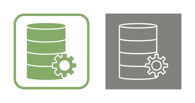 Unique Database Management Vector Icon