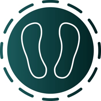 Shoe print Vector Icon Design