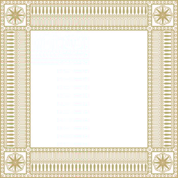 Vector gold square classic greek meander ornament. Pattern of ancient Greece. Border, frame of the Roman Empire
