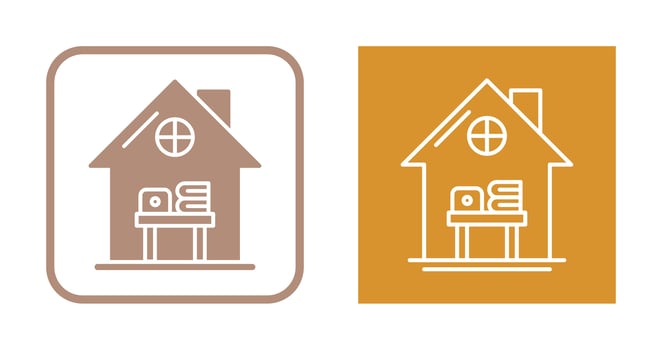 Home Work Place Vector Icon