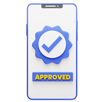 3d object of approved icon with a checklist verification on a smartphone png