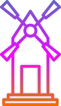 Windmill Vector Icon Design