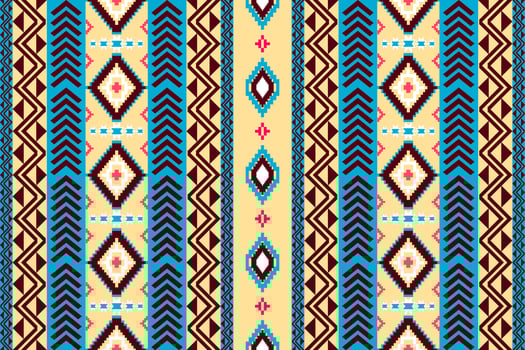 ethnic geometric seamless pattern. Geometric ethnic pattern can be used in fabric design for clothes, decorative paper, wrapping, textile, embroidery, illustration, vector, carpet vector
