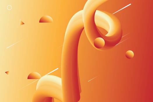 Energetic Orange Swirl - Abstract Modern Art vector