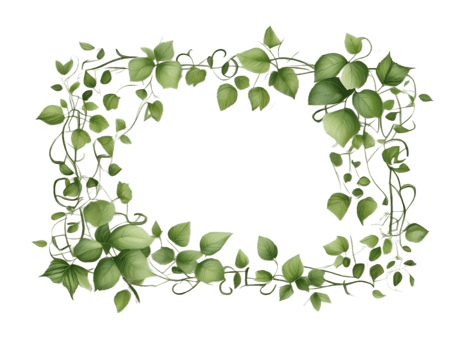 Vine Border PNG Transparent Background Ai Generative