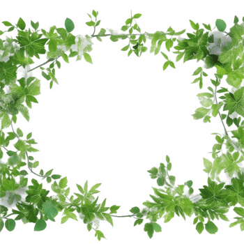 Vine Border PNG Transparent Background Ai Generative