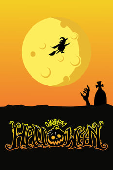 Halloween party, bright banner set. Helloween vector banner design, happy halloween background