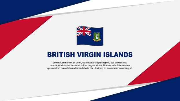British Virgin Islands Flag Abstract Background Design Template. British Virgin Islands Independence Day Banner Cartoon Vector Illustration