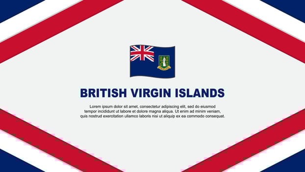 British Virgin Islands Flag Abstract Background Design Template. British Virgin Islands Independence Day Banner Cartoon Vector Illustration. Template
