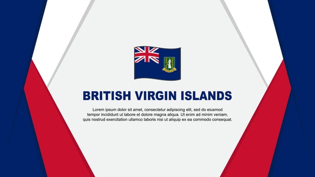 British Virgin Islands Flag Abstract Background Design Template. British Virgin Islands Independence Day Banner Cartoon Vector Illustration. Background
