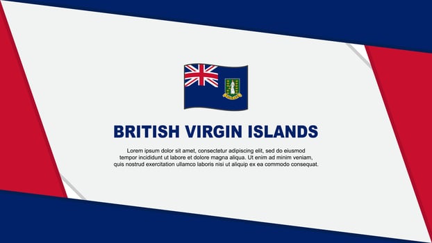 British Virgin Islands Flag Abstract Background Design Template. British Virgin Islands Independence Day Banner Cartoon Vector Illustration. Independence Day