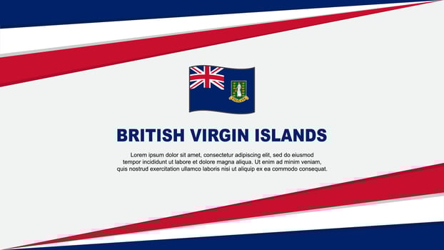 British Virgin Islands Flag Abstract Background Design Template. British Virgin Islands Independence Day Banner Cartoon Vector Illustration. Design