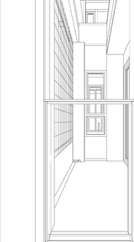 3D illustration of building project vector