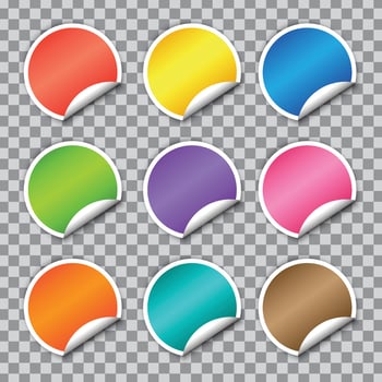 colorful ribbon template set collection design vector graphic