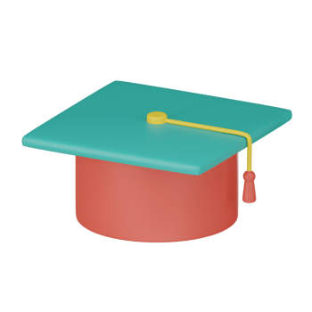 graduation cap icon 3d render illustration. png