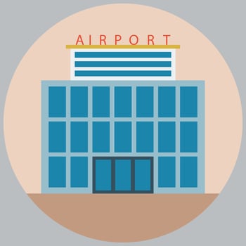 Buildings icon vector set. Bank, school, courthouse, university, library. Architecture concept. Can be used for topics like office, city, real estate