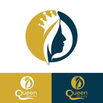 Fashion Queen logo design template. Beauty salon logo design concept. vector