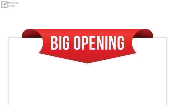 big opening banner design. big opening icon. Flat style vector illustration.