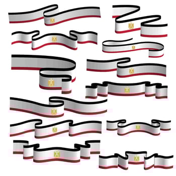 egypt ribbon flag vector element