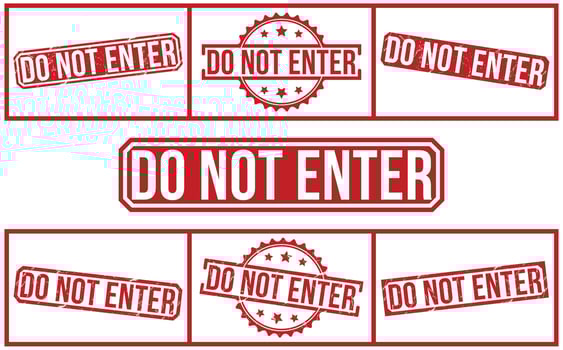 Do Not Enter stamp red rubber stamp on white background. Do Not Enter stamp sign. Do Not Enter stamp. vector