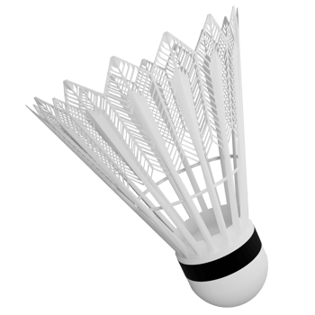 Shuttlecock clipart flat design icon isolated on transparent background, 3D render sport and exercise concept png