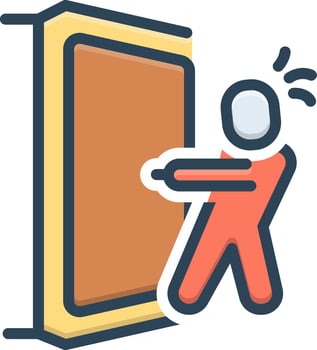 color icon for pulling vector