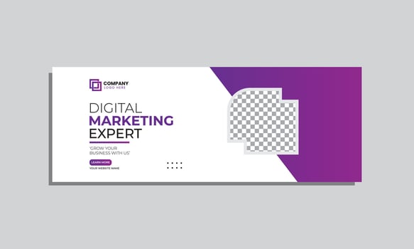 digital marketing agency social media cover banner design. corporate business creative social media cover banner post template vector