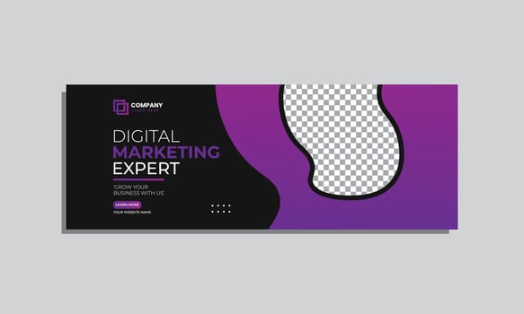 digital marketing agency social media cover banner design. corporate business creative social media cover banner post template vector