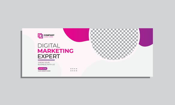 digital marketing agency social media cover banner design. corporate business creative social media cover banner post template vector