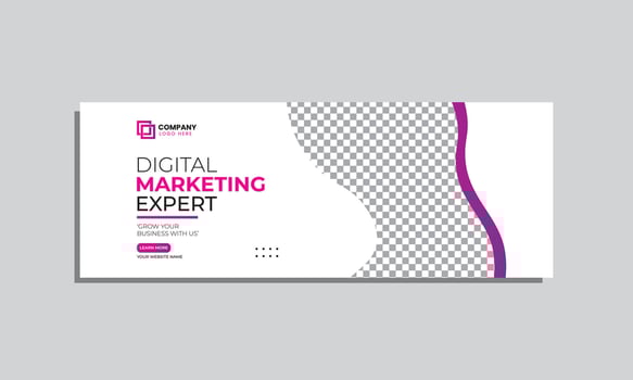 digital marketing agency social media cover banner design. corporate business creative social media cover banner post template vector