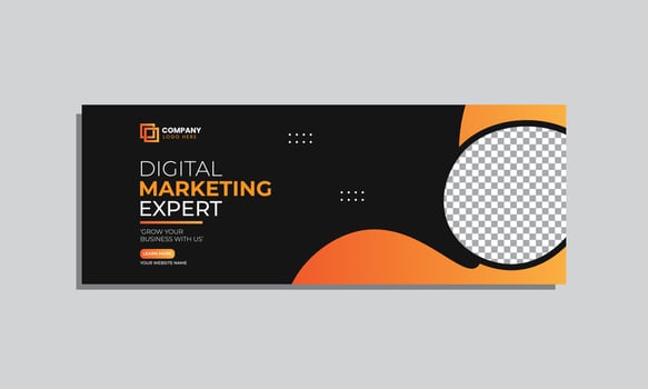 digital marketing agency social media cover banner design. corporate business creative social media cover banner post template vector