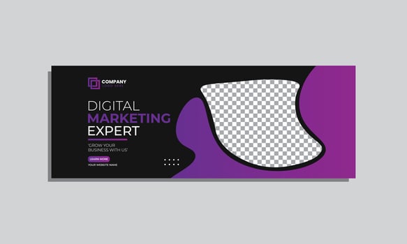 digital marketing agency social media cover banner design. corporate business creative social media cover banner post template vector
