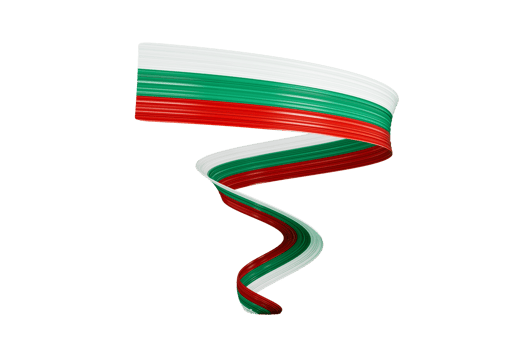 Bulgaria Happy Liberation Day 03 March. Waving flags . 3d illustration png