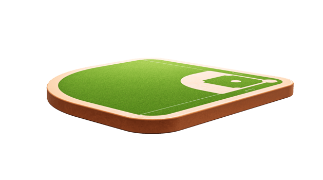 3d baseball base, field , 3d illustration png