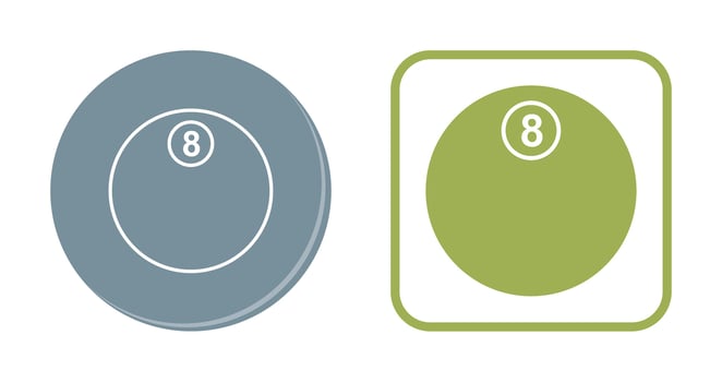 Unique Eight Ball Vector Icon