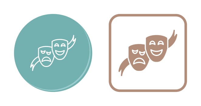 Theater Masks Vector Icon